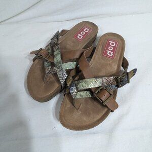 POP Snakeskin Print Sandals